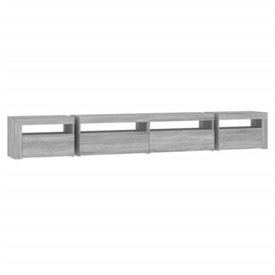 Tv-meubel met LED-verlichting 270x35x40 cm grijs sonoma eiken