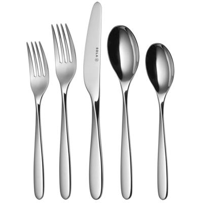 Sola Twist Bestekset 8 Persoons - 70 Delig RVS Bestek Set - Zilverwit Edelstaal 18/10 - Vaatwasserbestendig - Zilver Sola Twist Bestekset 8 Persoons - 70 Delig RVS Bestek Set - Zilverwit Edelstaal 18/10 - Vaatwasserbestendig - Zilver