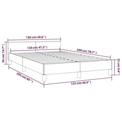 Bedframe met hoofdbord kunstleer wit 120x200 cm