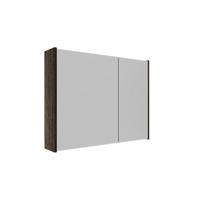 Saniclass Holz Frame Spiegelkast - 80x63x16cm - inclusief zijpanelen - Eiken charcoal SW1420837/SW1212816 - thumbnail