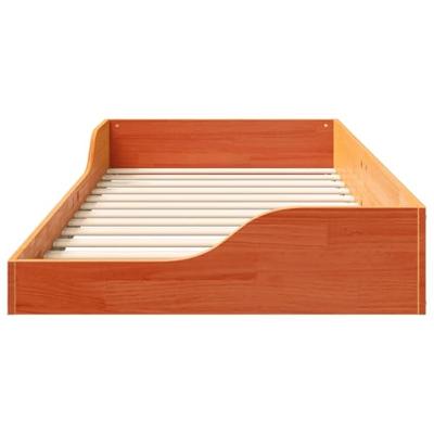 Bedframe Wasbruin 80 x 200 cm Massief grenenhout Bedframe Wasbruin 80 x 200 cm Massief grenenhout