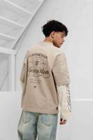 Jorcustom Handscript Double Layered Longsleeve T-Shirt Heren Taupe/Beige - Maat L - Kleur: BeigeTaupe | Soccerfanshop - thumbnail