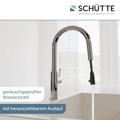 Schutte BLACKPOOL Keukenkraan | Chroom | Met uittrekbare uitloop - 79516 Schutte BLACKPOOL Keukenkraan | Chroom | Met uittrekbare uitloop - 79516