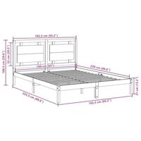 Bedframe extra lang zonder matras massief hout 160x220 cm - thumbnail