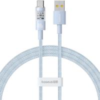 Baseus Gem USB A naar USB C snellaadkabel 1 m 100 W Blauw - thumbnail