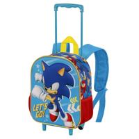 Sonic The Hedgehog 3D Backpack with Wheels Sega Go Blue Small - thumbnail