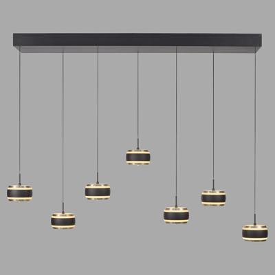 Paul Neuhaus 7L eettafel hanglampPure Falling Rings black pearl - 2505-18