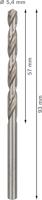 Bosch Accessoires Metaalboren HSS-G, Standard 5,4 x 57 x 93 mm 10st - 2608585493 - thumbnail