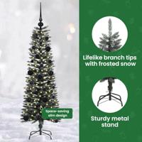 VidaXL Kunstkerstboom met 150 led groen 120 cm pvc en plastic en staal - thumbnail