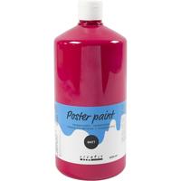 Creativ Company Tempera verf mat, primair rood, 1000 ml/ 1 fles - thumbnail