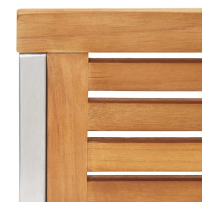 Tuinstoelen 2 st met kussens massief teakhout en staal