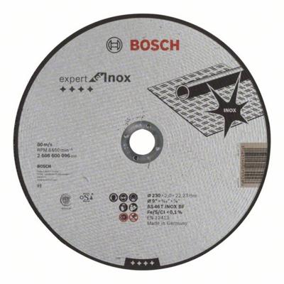 Bosch Accessoires Doorslijpschijf recht Expert for Inox AS 46 T INOX BF, 230 mm, 22,23 mm, 2,0 mm - 1 stuks - 2608600096 Bosch Accessoires Doorslijpschijf recht Expert for Inox AS 46 T INOX BF, 230 mm, 22,23 mm, 2,0 mm - 1 stuks - 2608600096