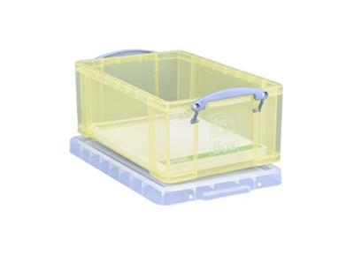 Really Useful Box opbergdoos 9 liter, transparant geel