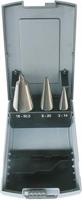 PRO conische plaatboren set peeler drill bit set.3 pc in plastic box - thumbnail
