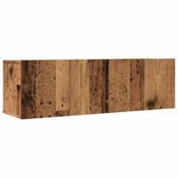 Tv-meubels 2 st wandgemonteerd 100x30x30 cm oud houtkleurig - thumbnail
