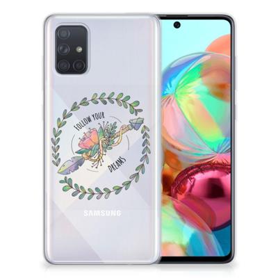 Samsung Galaxy A71 Telefoonhoesje met Naam Boho Dreams Samsung Galaxy A71 Telefoonhoesje met Naam Boho Dreams