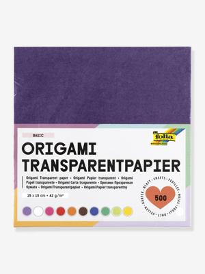 Transparant origami papier, 500 vierkante vellen FOLIA doorzichtig