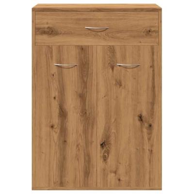 Schoenenkast 60x35x84 cm bewerkt hout artisanaal eikenkleur