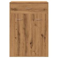 Schoenenkast 60x35x84 cm bewerkt hout artisanaal eikenkleur - thumbnail