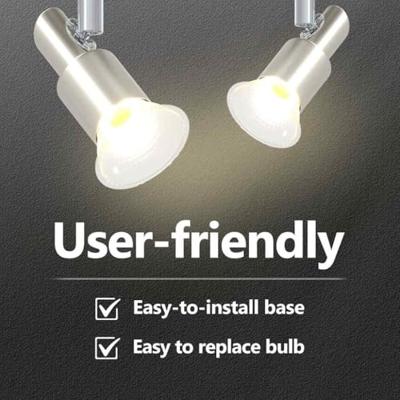 VidaXL Plafondspot met schijnwerpers nikkel 8 x 8 x 10,5 cm staal