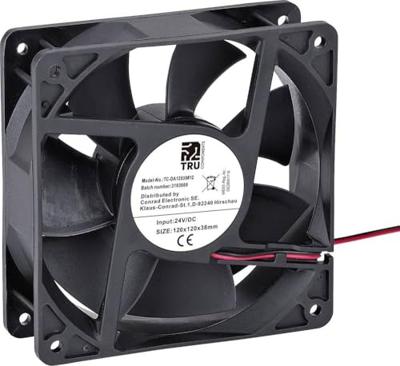 TRU COMPONENTS TC-DA12038-12 Axiaalventilator 24 V/DC 220.8 m³/h (l x b x h) 120 x 120 x 38 mm