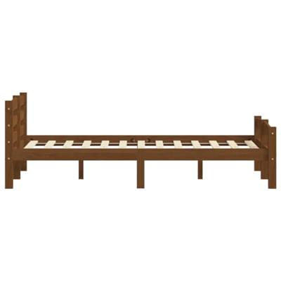 Bedframe massief grenenhout honingbruin 120x200 cm