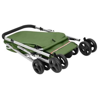 Hondenwagen inklapbaar 100x49x96 cm linnenstof groen - thumbnail