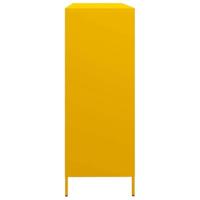 Dressoir 135x39x103,5 cm koudgewalst staal mosterdgeel - thumbnail
