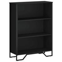 Boekenkast 80x31x106 cm bewerkt hout zwart - thumbnail