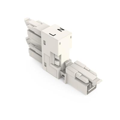 WAGO Net-H-splitter [Netstekker - Netbus, Netbus] Totaal aantal polen: 2 Wit 1 stuk(s)