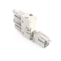 WAGO Net-H-splitter [Netstekker - Netbus, Netbus] Totaal aantal polen: 2 Wit 1 stuk(s) - thumbnail
