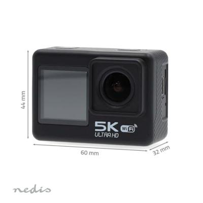 Action Cam | Dubbel scherm | 5K@30fps | 16 MPixel | Waterbestendig tot: 30.00 m | 80 min | Wi-Fi | App beschikbaar voor: Android™ / IOS | Mounts inbegrepen | Zwart Action Cam | Dubbel scherm | 5K@30fps | 16 MPixel | Waterbestendig tot: 30.00 m | 80 min | Wi-Fi | App beschikbaar voor: Android™ / IOS | Mounts inbegrepen | Zwart