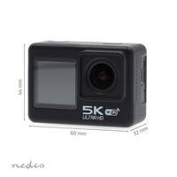 Nedis Action Cam | Dubbel scherm | 5K@30fps | 16 MPixel | Waterbestendig tot: 30.0 m | 80 min | Wi-Fi | App beschikbaar voor: Android™ / IOS | Mounts - thumbnail