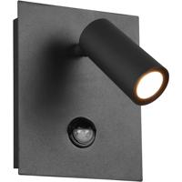 LED Tuinverlichting met Bewegingssensor - Wandlamp Buitenlamp - Trion Sonei - 3W - Warm Wit 3000K - 1-lichts - Vierkant - Mat Antraciet - Aluminium - thumbnail