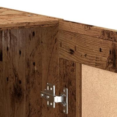Wandkast 69,5x34x90 cm bewerkt hout oud houtkleurig Wandkast 69,5x34x90 cm bewerkt hout oud houtkleurig