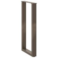 Console tafelpoten 2 st U-vormig 38x(72-73) cm staal naturel - thumbnail