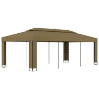 Vidaxl Prieel Met Dubbel Dak 180 G/m² 3x6 M Taupe - thumbnail