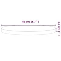 Tafelblad rond 40x2,5 cm massief beukenhout - thumbnail