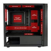 LC Power 2016MB Micro-tower PC-behuizing Zwart - thumbnail