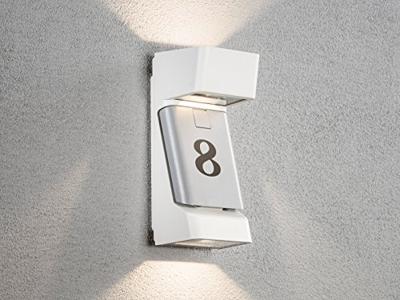 KonstSmide Huisnummer lampRavenna Adress mat wit met grijs - 7976-250