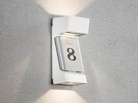 KonstSmide Huisnummer lampRavenna Adress mat wit met grijs - 7976-250 - thumbnail