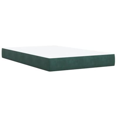 Boxspring met matras fluweel donkergroen 120x190 cm