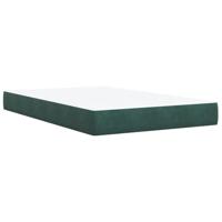 Boxspring met matras fluweel donkergroen 120x190 cm - thumbnail