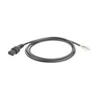 ACT AK5084 Netsnoer C13 IEC Lock | Open Einde | Zwart | 4 meter - thumbnail