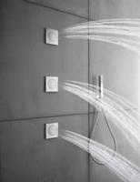 Bodyjet Hotbath Mate Twist Inbouw Massage Kantelbaar Vierkant Geborsteld Nikkel - thumbnail