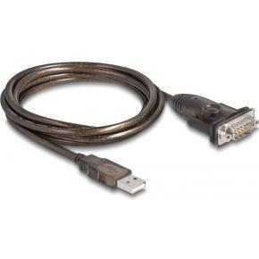 DeLOCK 62645 seriële kabel Zwart 1,5 m USB Type-A DB-9