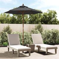 VidaXL Parasol met houten paal 196x231 cm antracietkleurig - thumbnail