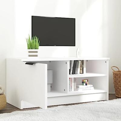 Tv-meubel 80x35x36,5 cm bewerkt hout wit