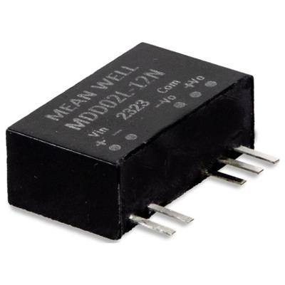 MEAN WELL MDD02N-05N DC/DC-converter, print -5 V 0.20 A 2 W Aantal uitgangen: 2 x Inhoud 1 stuk(s)