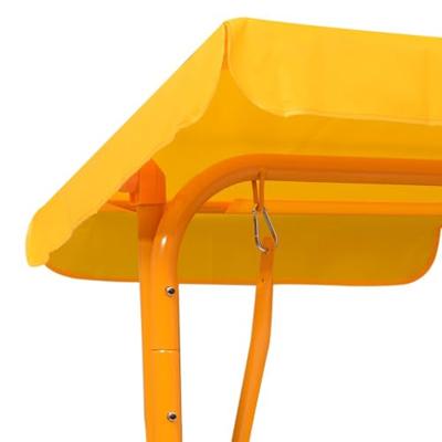 Kinderschommelbank 115x75x110 cm stof geel - thumbnail